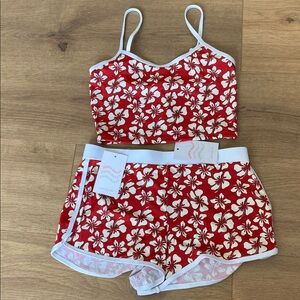 Dippin’ Daisy’s bikini set lilo tankini XS & kona swim shorts (fits S/M) NWT